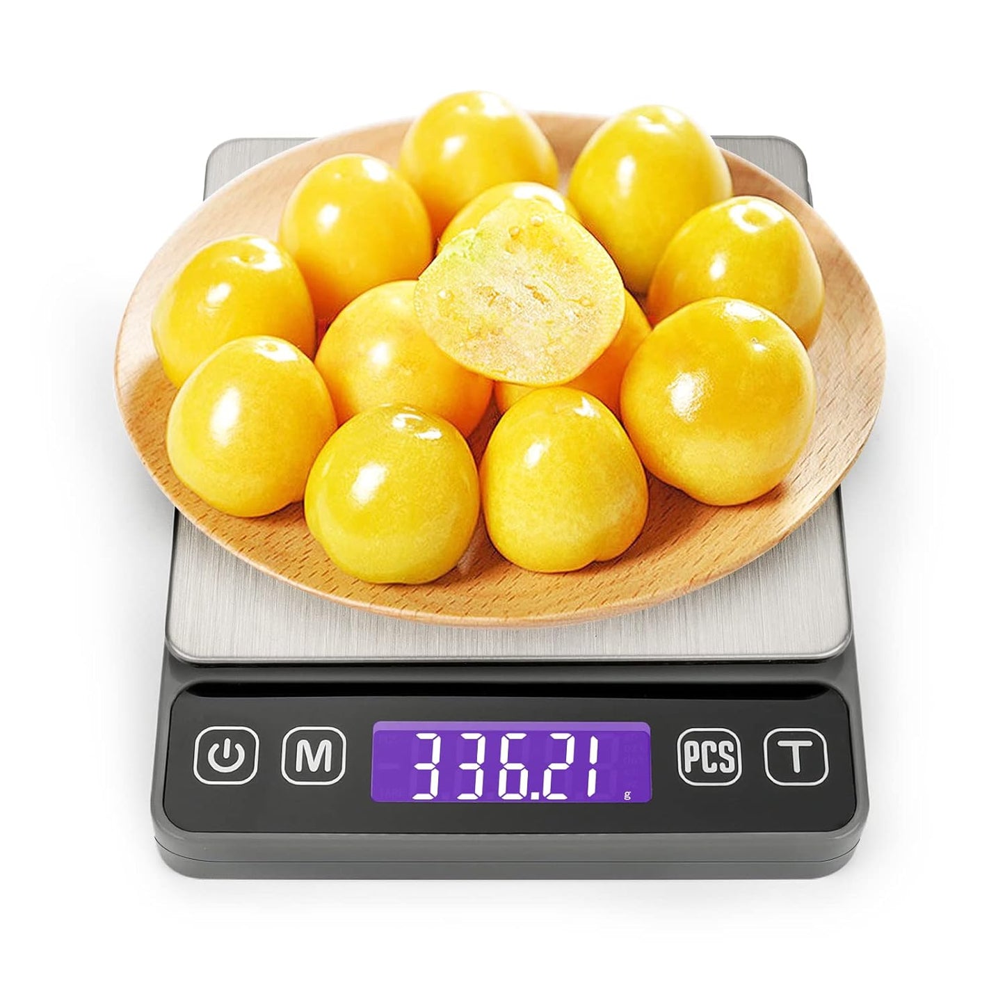 KitchenTour Digital Kitchen Gram Scale - 500g/0.01g - High Accuracy Precision Food Scale - Meat Scale with Back-Lit LCD Display(Batteries Included)-Black