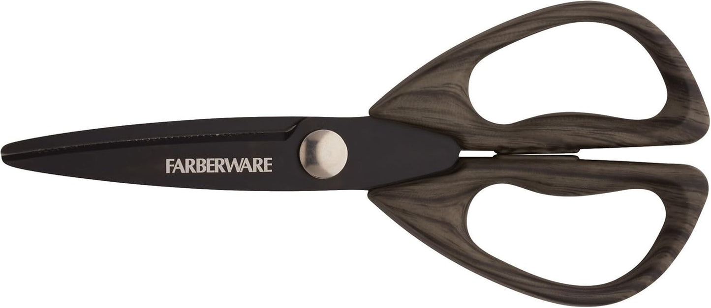 Farberware 5221282 All Purpose Shear, Pecan Wood Handles 8.2 x 3.5 x 0.5 inches