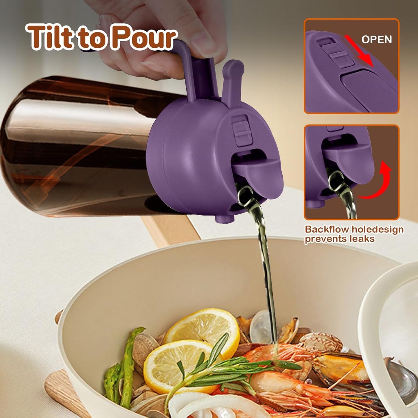 YARRAMATE 2Pcs 16oz/470ml Dark Brown Oil Sprayer for Cooking with Stickers, Food-grade Premium 2 in 1 Olive Oil Dispenser Bottle for Kitchen Gadgets, Air Fryer, Salad, Frying, BBQ (Black&OliveGreen)