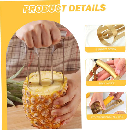 Pineapple Cutter Slicer Stainless Steel Pineapple Corer Fruit Core Remover for Kitchen Fruit Rings 8cm slicer