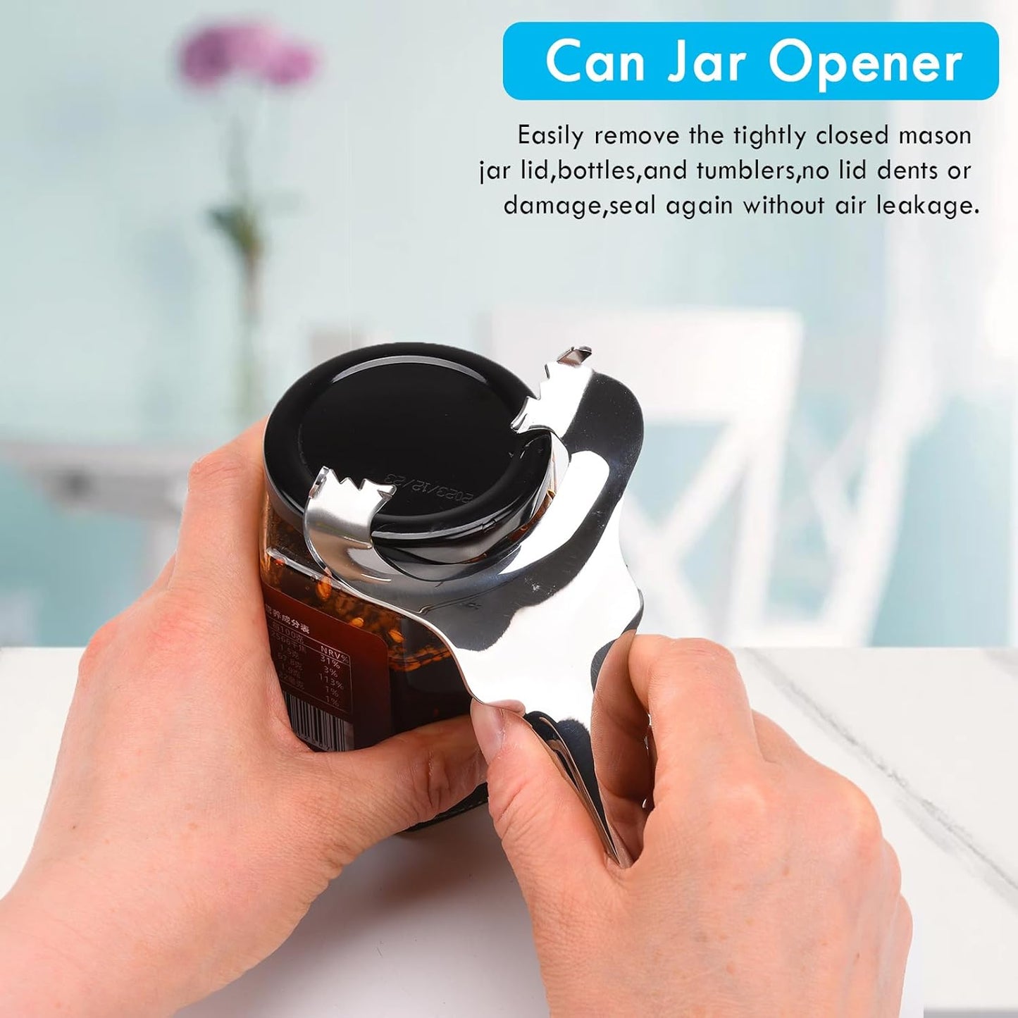 Mason Jar Opener for Canning Lids No Lid Dents or Damage,Multi-Purpose for Bottle Opener and Various Lids Canning Jar Opener,Easy Twist Manual Handheld Top Remover(2 Pack)