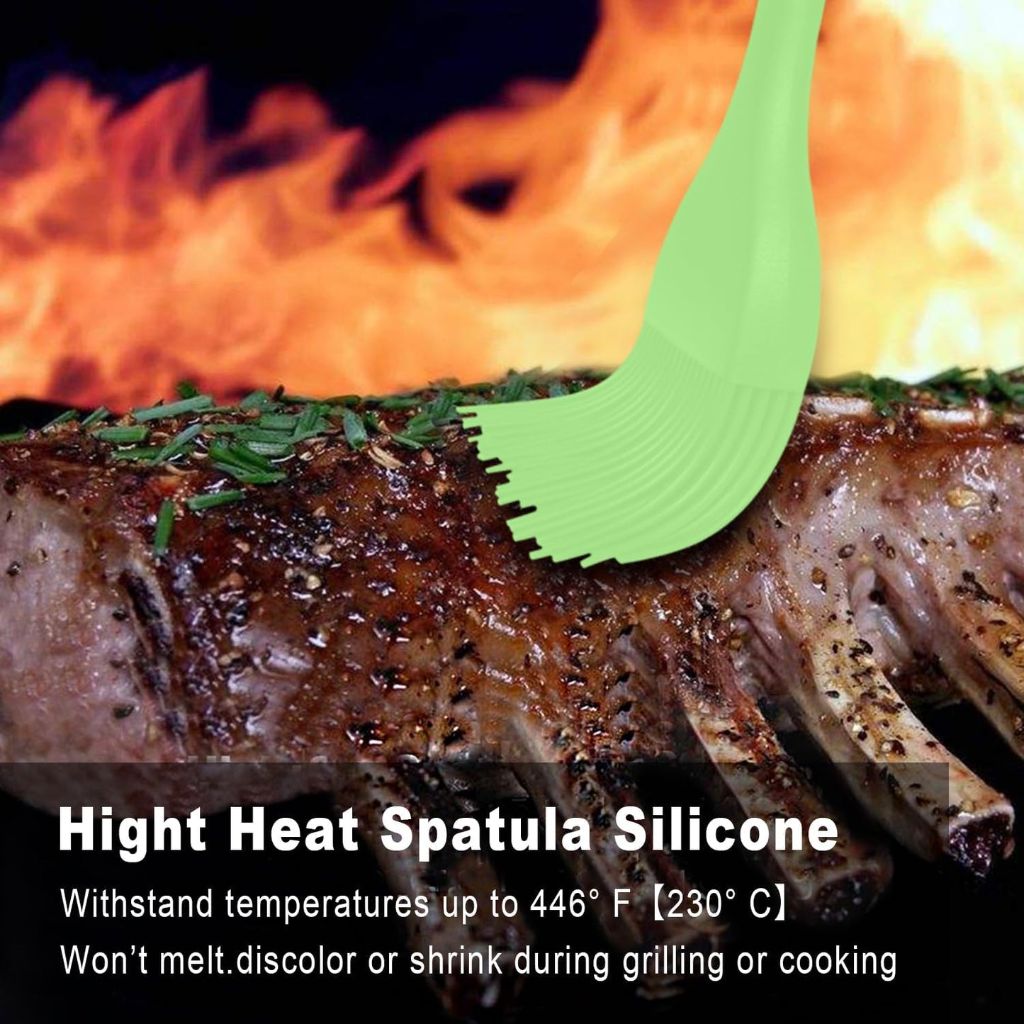 Walfos 600°F Heat Resistant Silicone Basting Brushes BPA Free Pastry Brush, Spread Oil Butter Sauce for BBQ Grill Baking Kitchen Cooking, Dishwasher Safe (2 SIZE)