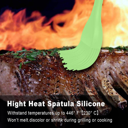 Walfos 600°F Heat Resistant Silicone Basting Brushes BPA Free Pastry Brush, Spread Oil Butter Sauce for BBQ Grill Baking Kitchen Cooking, Dishwasher Safe (2 SIZE)