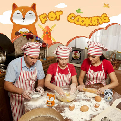 Amylove 4 Pieces Cute Kitchen Timer Animal Mechanical Manual Fox Raccoon Bear Wolf 60 Minutes Loud Alarm Egg Windup Timer for Adults Christmas Home Cooking Baking Fitness Beauty