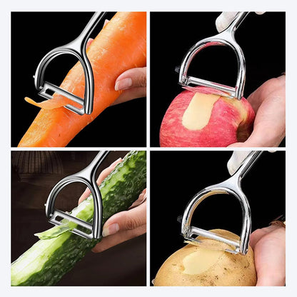 Multifunction 2-in-1 Julienne Peeler Vegetable Peeler, Potato Peelers, Peelers for Kitchen Y Peeler for Carrot Potato Melon Kiwi, Kitchen Cooking Tools (dual-purpose)
