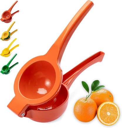 Y-ME Manual Juicer Citrus Lemon Squeezer, Fruit Juicer Lime Press Metal, Professional Hand Juicer Kitchen Tool(Yellow）