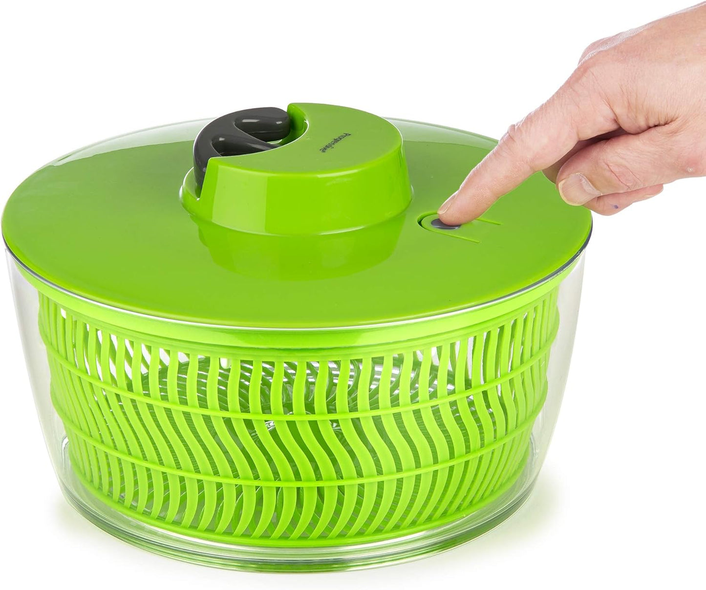ROPE SALAD DRYER WITH STOP, GREEN - 4L