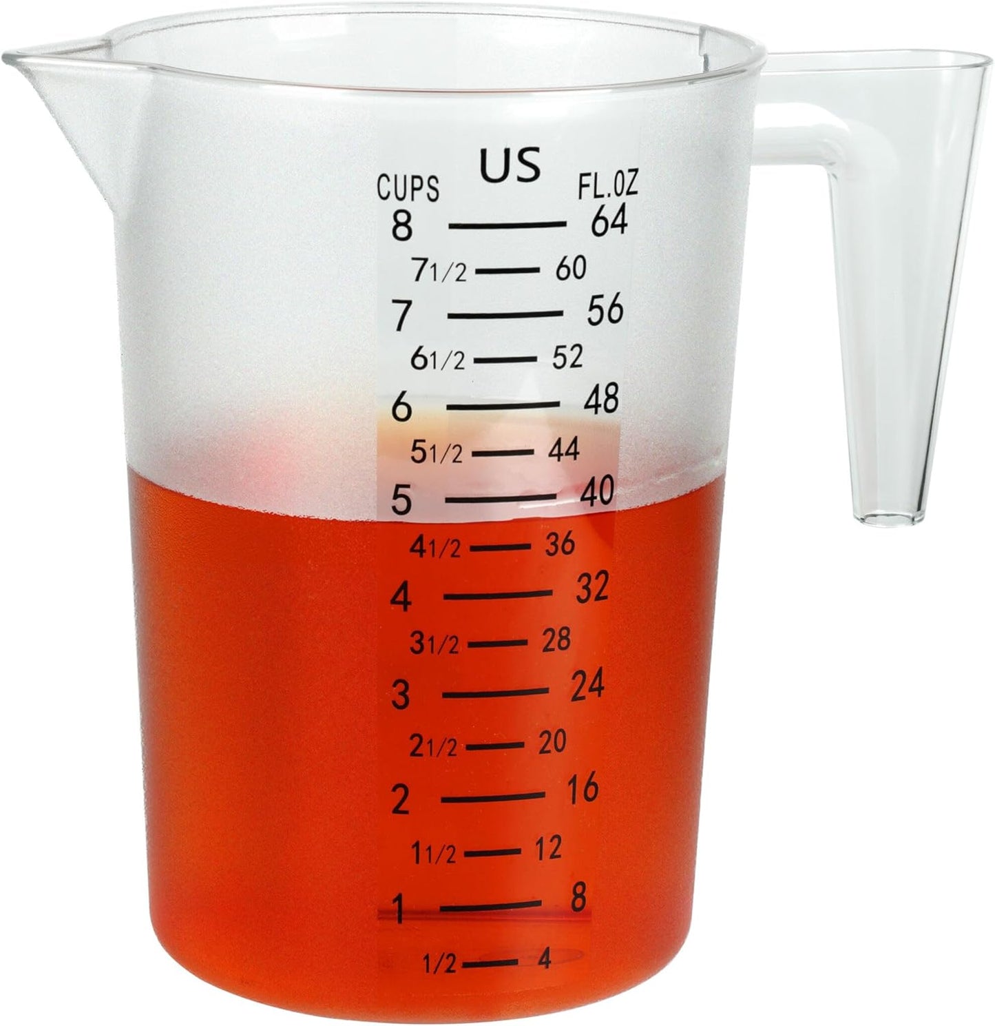 4 Cup/32 Oz Measuring Cups, Clear, Strong Food Grade Liquid Measure Pitcher, for Home Hobbies/Professional Kitchen