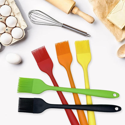 Craebuer Silicone Basting Pastry Brushes, 5 Pack Heat Resistant Cooking Brush for Oil Butter Sauce, Food Brush for BBQ Grill Barbeque Kitchen Baking Cooking
