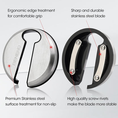 Beneno Wine Opener, Zinc Alloy Premium Wing Corkscrew with Multifunctional Bottles Opener, Sharp Wine Corkscrew with Ergonomic Non-Slip Wing Handle, Silver
