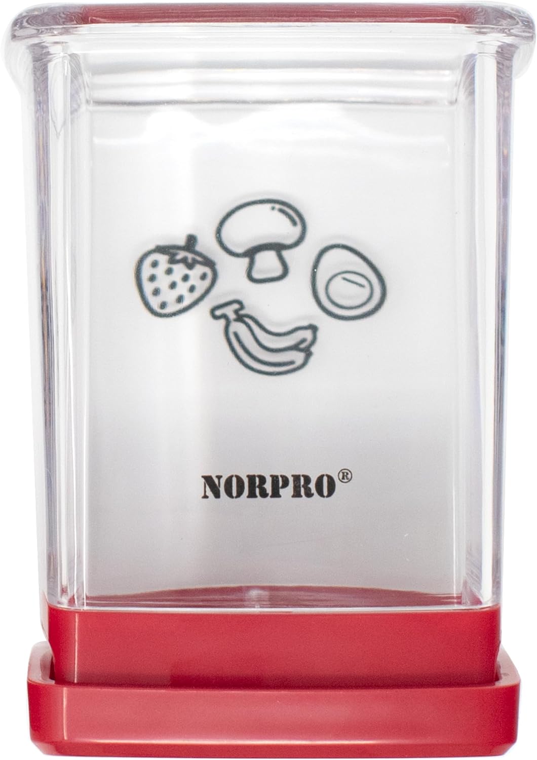 Norpro Speed Slicer with Push Plate, Red, 3"L x 3"W x 4.25"H