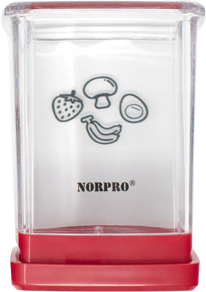 Norpro Speed Slicer with Push Plate, Red, 3"L x 3"W x 4.25"H