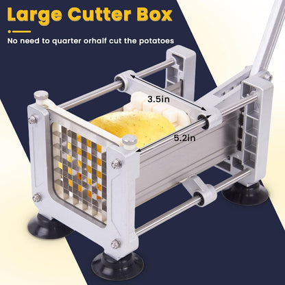 Commercial Vegetable Fruit Chopper 1/4″&3/8″ Blade Heavy Duty Professional Food Dicer Kattex French Fry Cutter Onion Slicer Stainless Steel for Tomato Peppers Potato