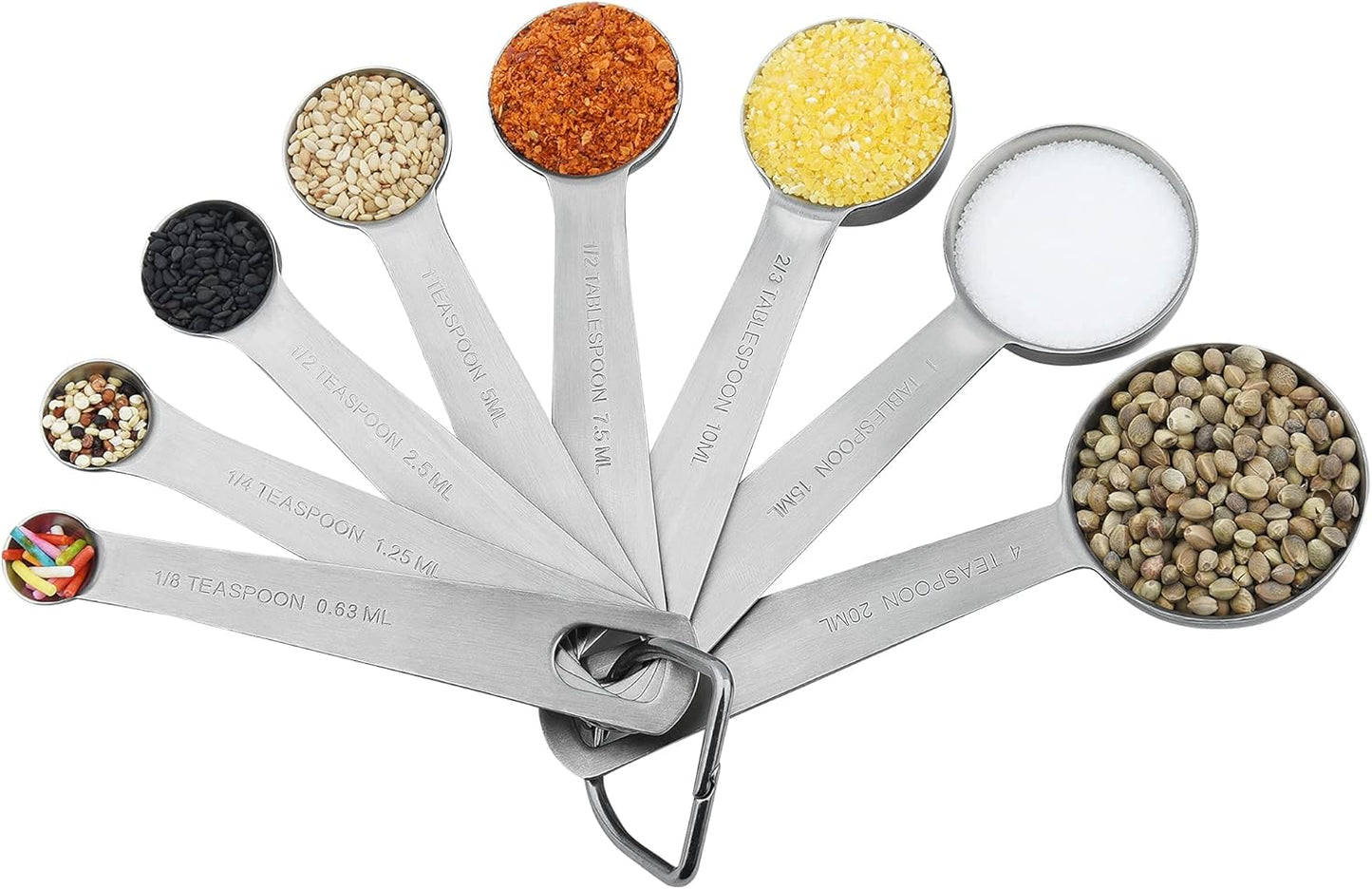 Smithcraft Measuring Cups and Spoons Set, 18/8 Stainless Steel Measuring Cups and Spoons for Kitchen & Baking, Heavy Duty Metric & US 8 Measuring cups, 9 Measuring Spoons Set