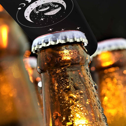 Black White Checkered Stainless Steel Bottle Opener Cool Car Racing Sports Plaid Pattern Geometric Design Flat Beer Bottle Opener Keychain for Home Kitchen Bar Restaurant Party Birthday Gift