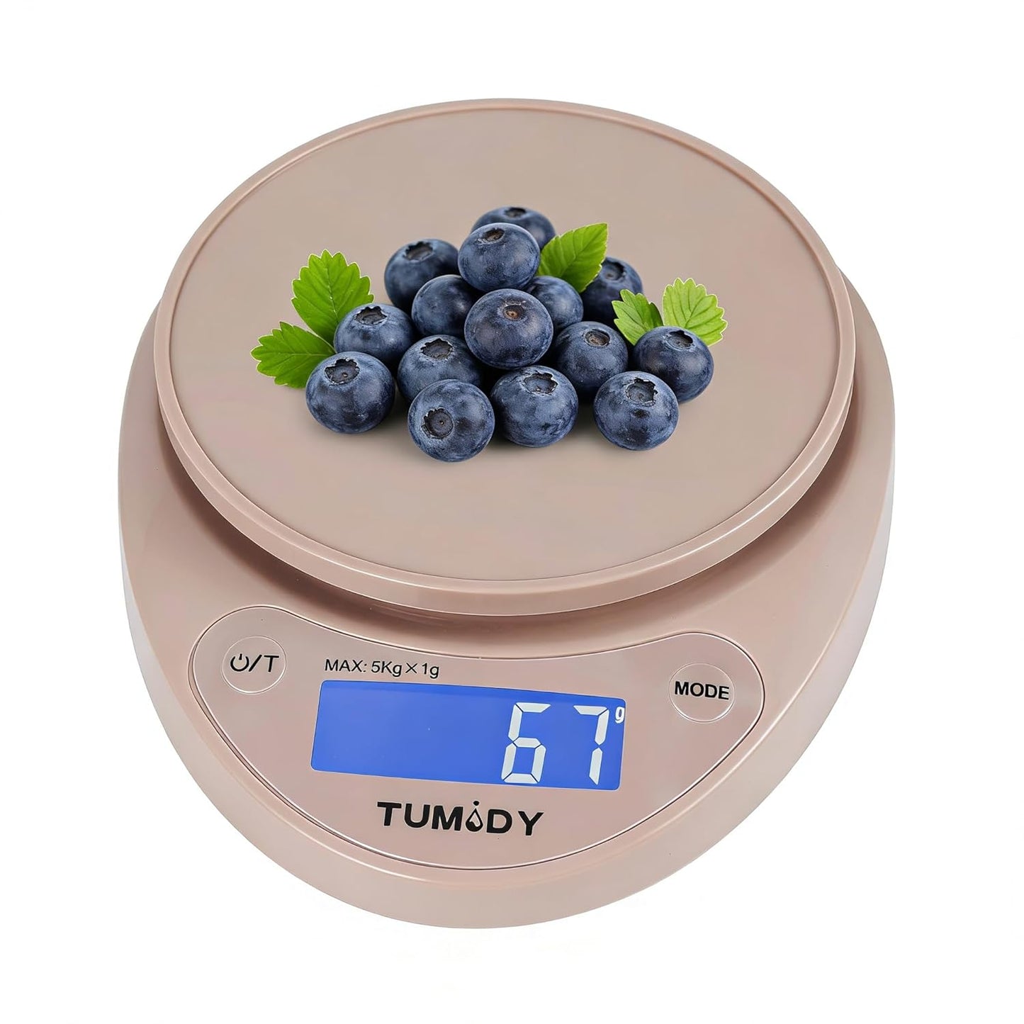 Small Digital Kitchen Scale Food - 11lb/5kg Kitchen Weight Scale with LCD Display for Weight Loss, Sourdough Bread, Baking, Cooking, Keto and Meal Prep, 1g Precision, Batteries Included, Blue