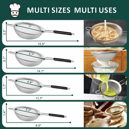 Yimi 16.5 Inch Spider Strainer | Stainless Steel Kitchen Cooking Skimmer with Double Hook Long Handle | Spiral Wire Spoon Ladle with Reinforced Double Coil for Cooking and Frying, Ideal for Gift
