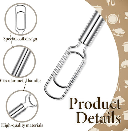 Danish Dough Whisk for Sourdough Starter, Stainless Steel Hand Dough Mixer, 12 Inch Sourdough Starter Stirring Hook, Dutch Bread Whisk for Cooking, Whisking, Pizza, Bread, Cake (Dishwasher Safe)