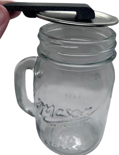 Canning and Mason Jar Opener, Easy Release Vacuum Seal for all lids magnetic (Black)