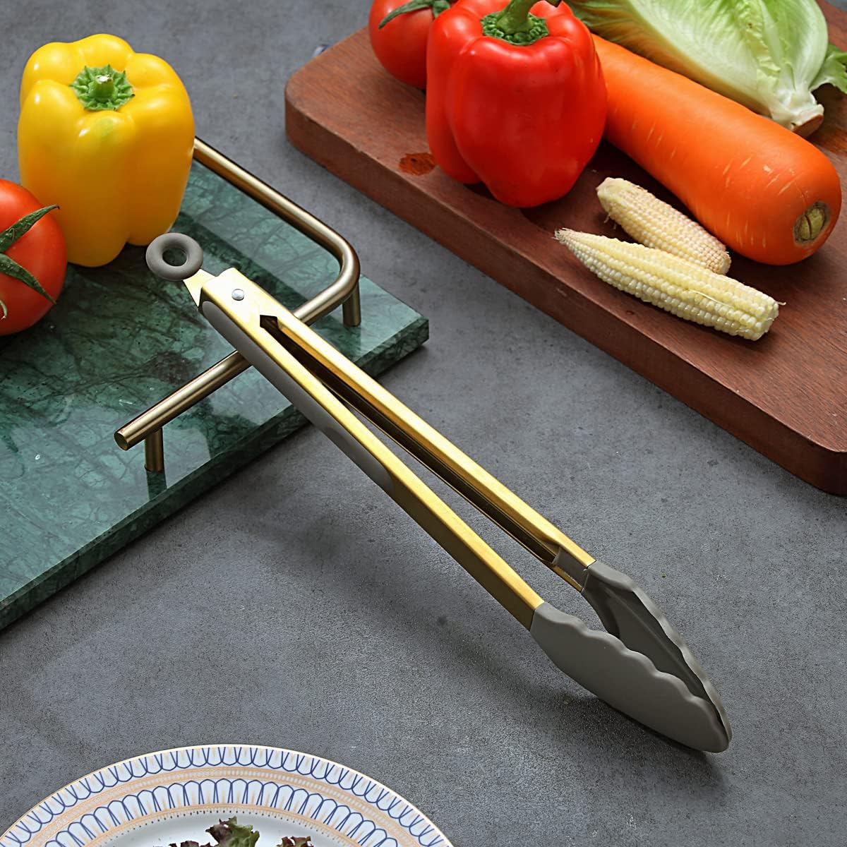 Gold Basting Brush, Berglander Non-stick Silicone Kitchen Brush For Cooking With Titanium Gold Plating Handle, Barbeque Brush, Pastry Brush, BBQ Brush, Dishwasher Safe, Easy to Clean