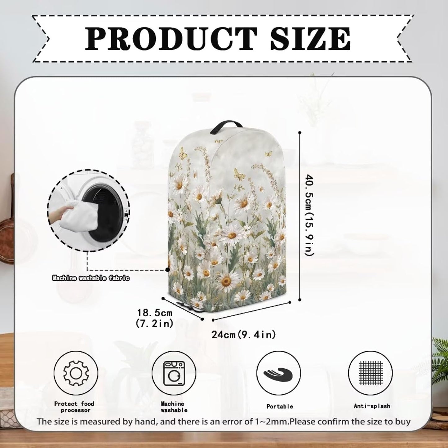 Coffee Pastry Blender Dust Cover with Drawstring Field Stand Mixer or Coffee Maker Cover Anti Fingerprint Polyester Appliance for Home Kitchen Decor