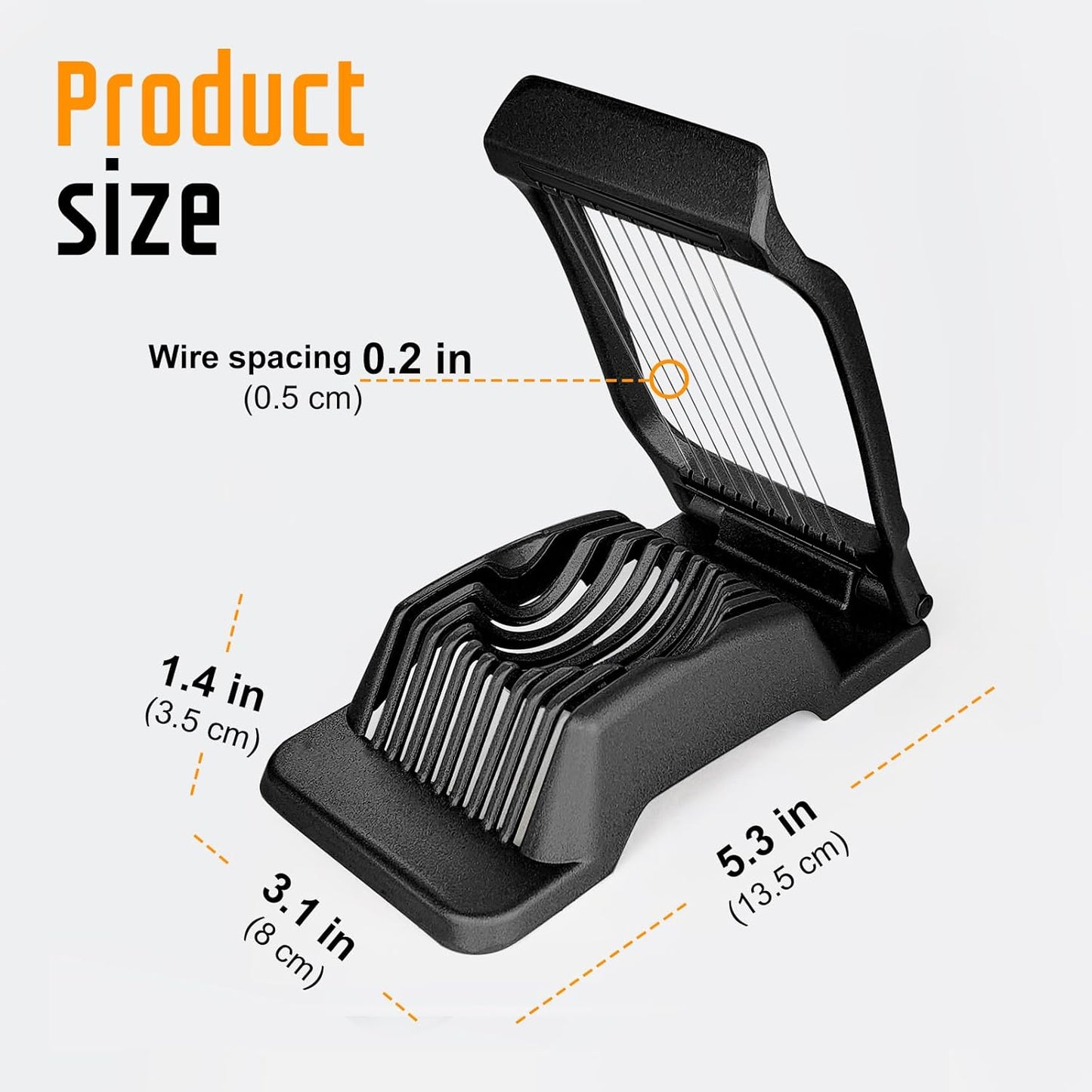 Egg Slicer for Hard Boiled Eggs, Stainless Steel Wire, Multipurpose Heavy Duty Aluminium Egg Cutter for Egg, Salads, Sandwiches, Strawberries, Mushrooms, Soft Cheese, Red