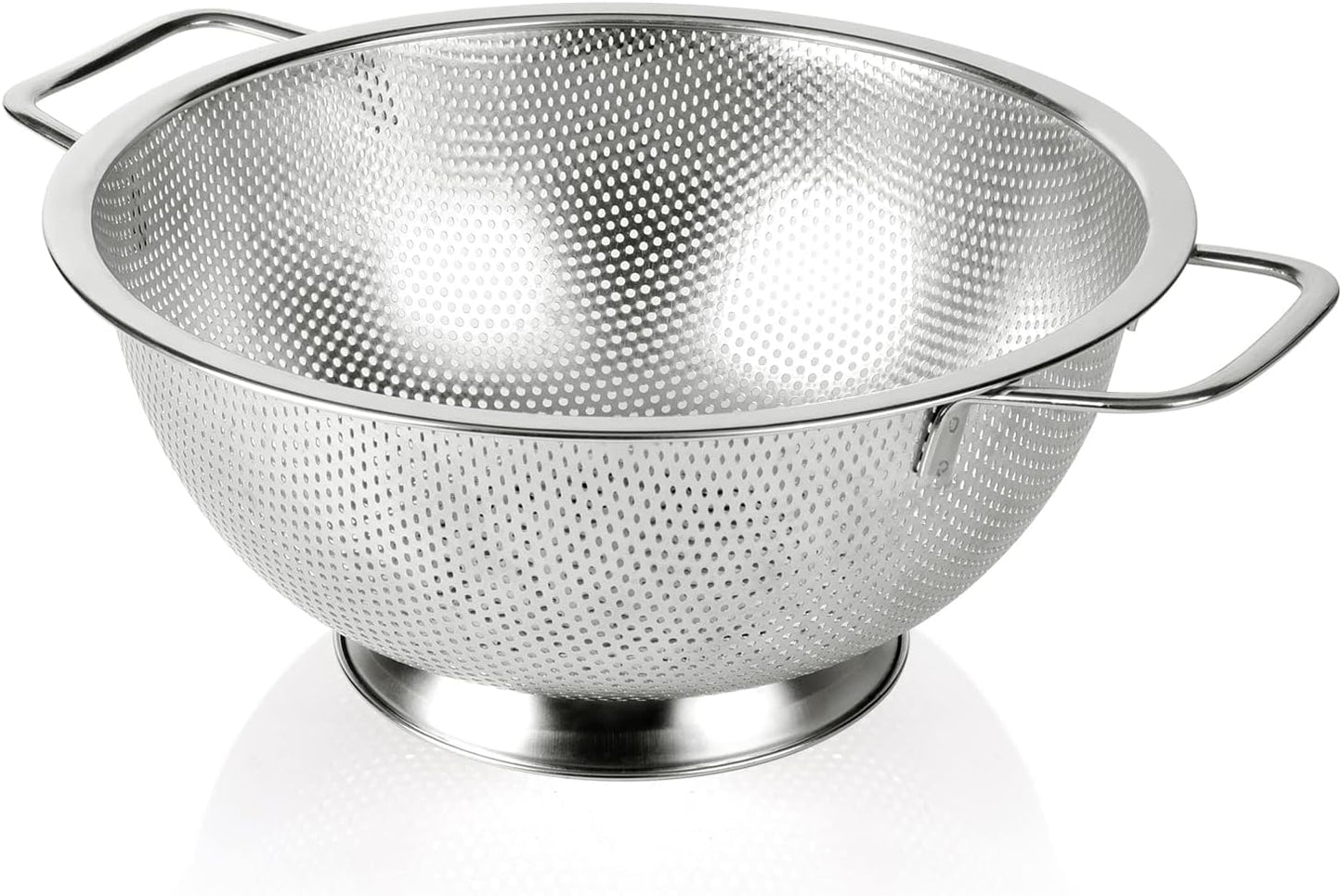 Gulex Colander Stainless Steel 3-Quart, Strainer for Kitchen Food, Dishwasher Safe