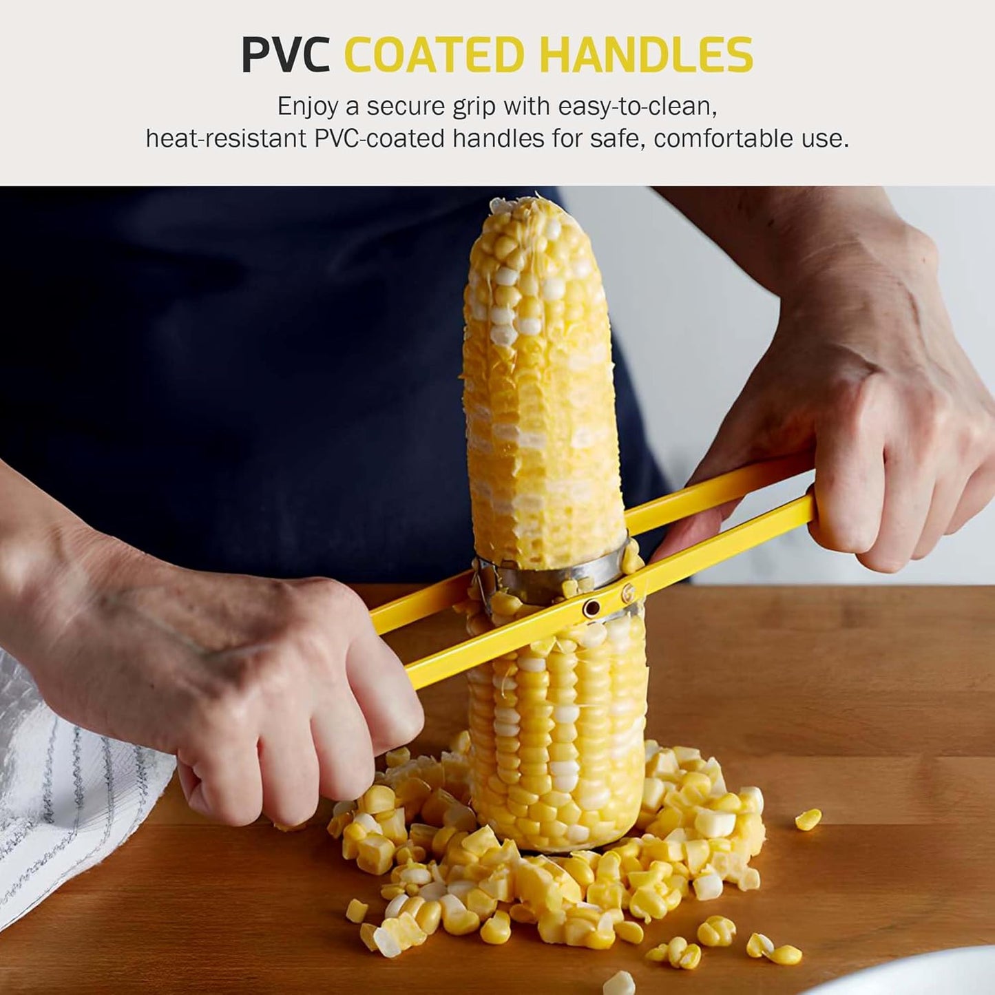 OCS Parts Stainless Steel Corn Stripper with 1.5-Inch Adjustable Serrated Blade | Strips Cobs of Corn Quick and Easy