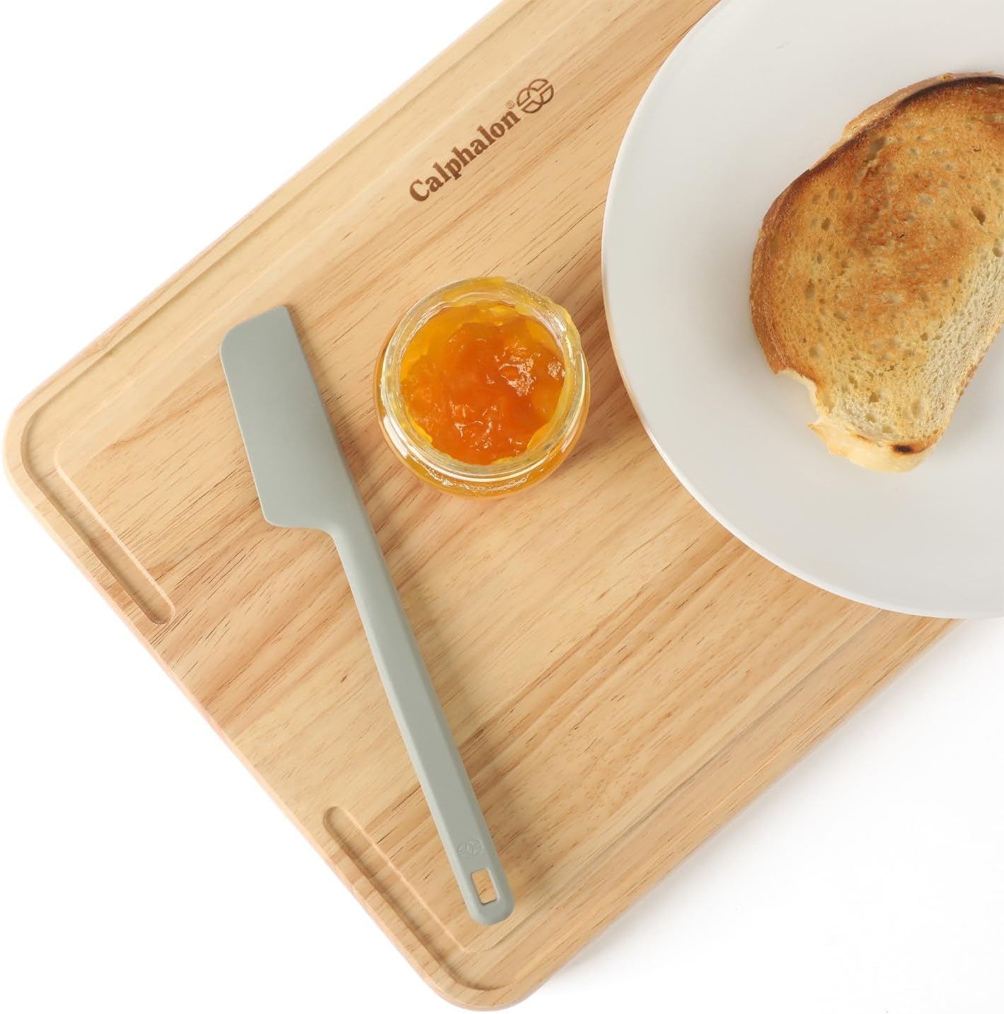 Calphalon Prime Scraper Set, 2-Piece Silicone Kitchen Scraper Set, Flexible Baking & Cooking Scrapers, Heat-Resistant Nonstick-Safe Tools with Ergonomic Handles, Navy