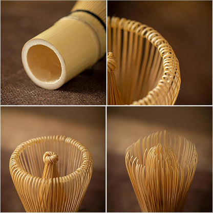 Matcha Whisk Set, Matcha Set, 6 Pieces, with Bamboo Whisk, Ceramic Bowl & Sifter Complete Matcha kit Tea Includes Scoop & Spout Bowl, Traditional Japanese Tea Accessories for Home (set of 6)