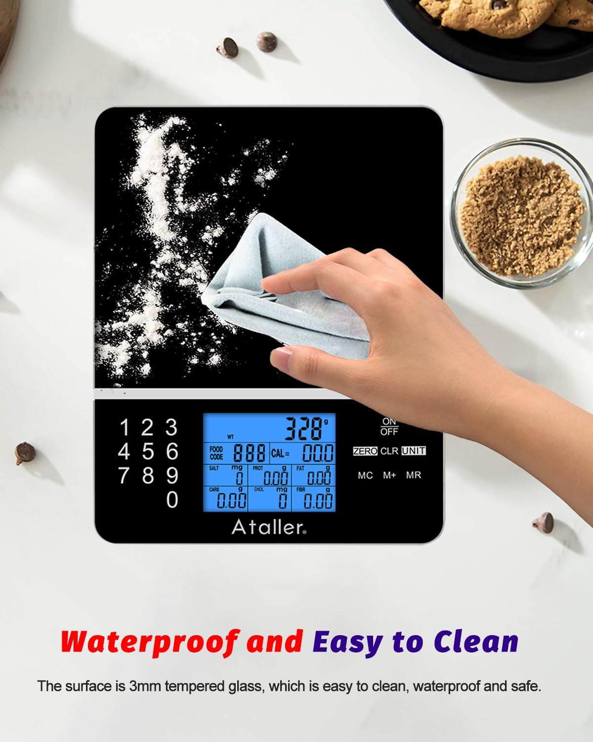 Smart Food Scales with Nutritional Calculator, Smartphone App with 26 Nutrients Tracking, Calorie, Marco, Digital Kitchen Weight Grams and Ounces for Weight Loss, 11 Pounds, Stainless Steel