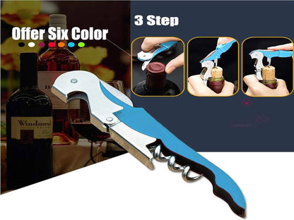 Kit-Home Professional Waiter Corkscrew Wine Openers Set (4 PCS),Upgraded with Heavy Duty Stainless Steel Hinges Wine Key for Restaurant Waiters, Sommelier, Bartenders