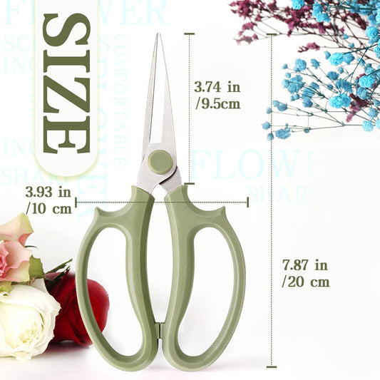 3 Pcs Garden Scissors Floral Shears,Professional Floral Scissors with Comfortable Grip Handle,Premium Garden Pruning Shears for Plants Trimming and Fruit Picking Trimming,Pink