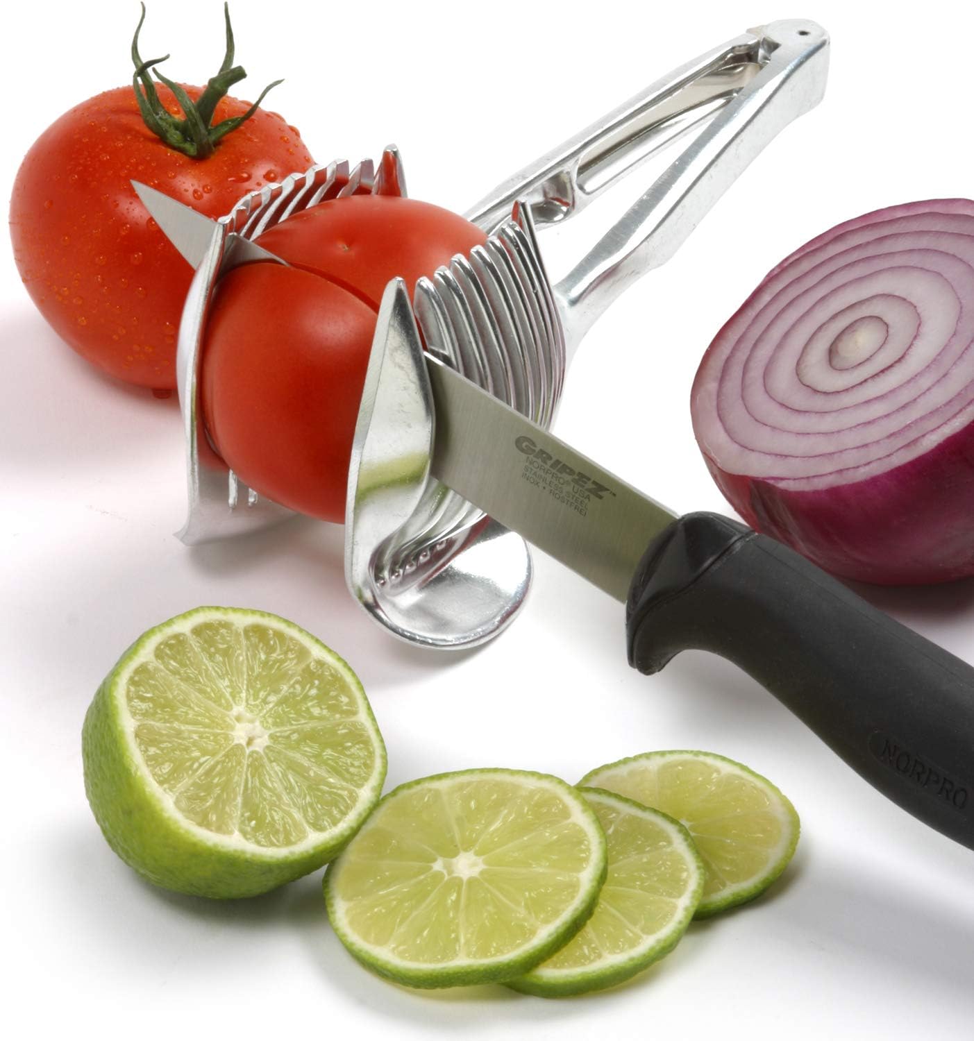 Norpro 5140 Tomato, Onion, Lime, Lemon Holder & Slicer Aid