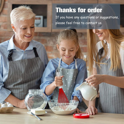 OYV 304 Stainless Steel Whisk Set, Dishwasher Safe Rustproof Metal Whisk, Professional Balloon Wire Whisks for Kitchen Cooking, Perfect For Blending, Whisking, Baking, Beating, 3 Packs (8" 10" 12")