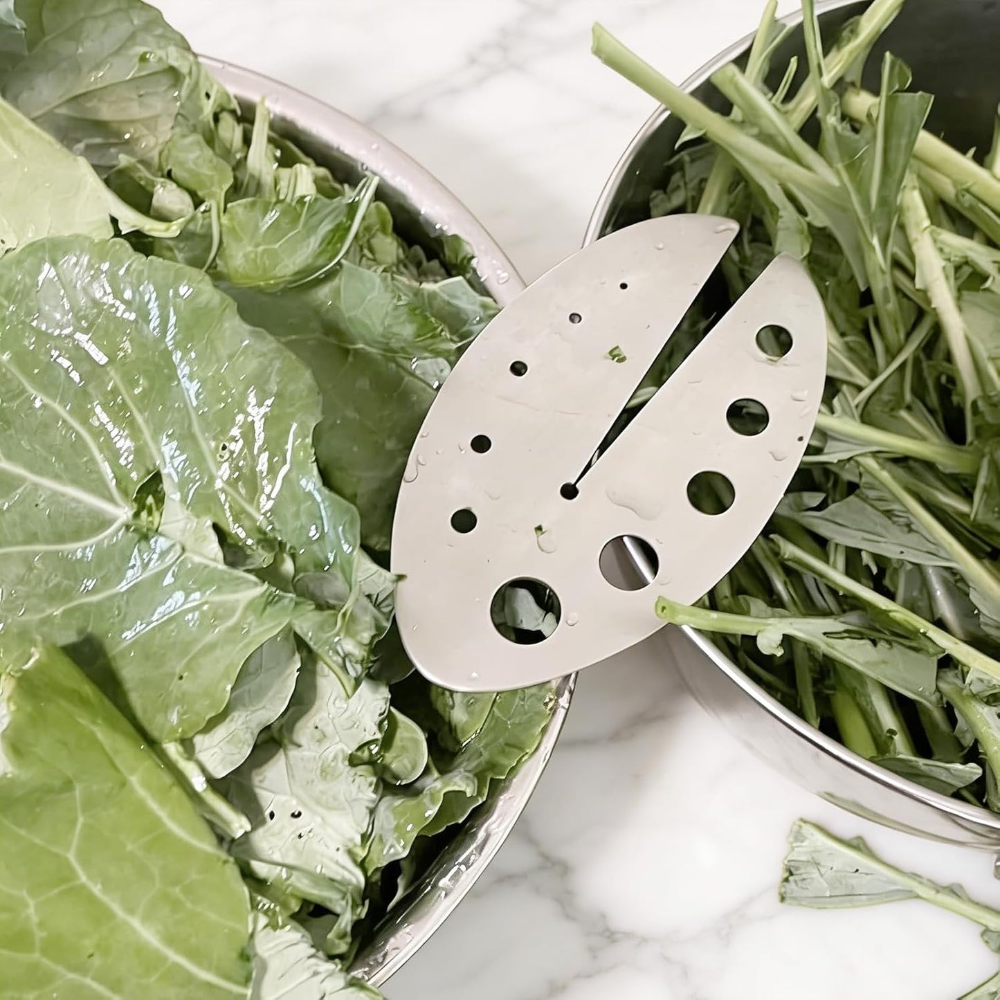Herb Stripper 11 Holes, Herb Stripper Bowl Stainless Steel Cutter Kitchen Stripping Tool