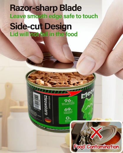 Rechargeable Electric Can Opener for Seniors and Arthritis Hands, Automatic Can Opener Smooth Edge, Abrelatas Eléctrico, Works for Different Shapes and Sizes of Cans