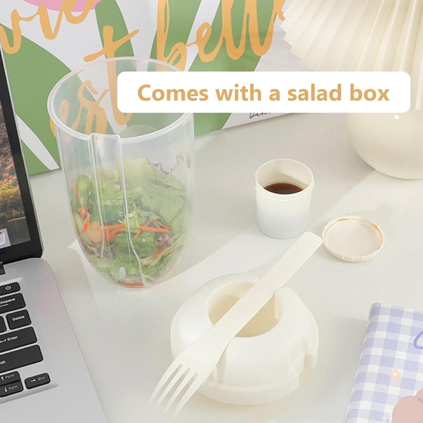 Fresh Salad Cup Salad Dressing Container to Go Salad Meal Shaker Salad Dressing Holder for Lunch Green, salad dressing shaker