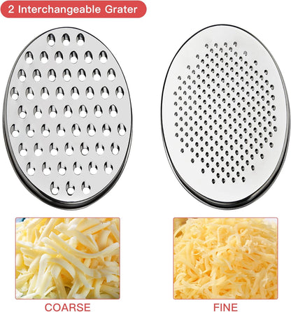 Cheese Grater Akamino Grater Lemon with Food Storage Container & Lid Grinder Grater for kitchen - Perfect For Hard Parmesan，Ginger, Vegetables, Butter (Red)