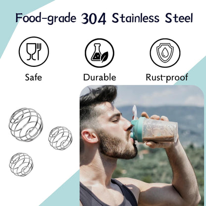 Shaker Balls, 2.1 Inch, 2PCS Mixing Balls, 304 Stainless Steel, No Chunks, Whisk Balls Shaker Cups, Mixer Bottles, Mason Jars, Protein Shakes, Smoothies
