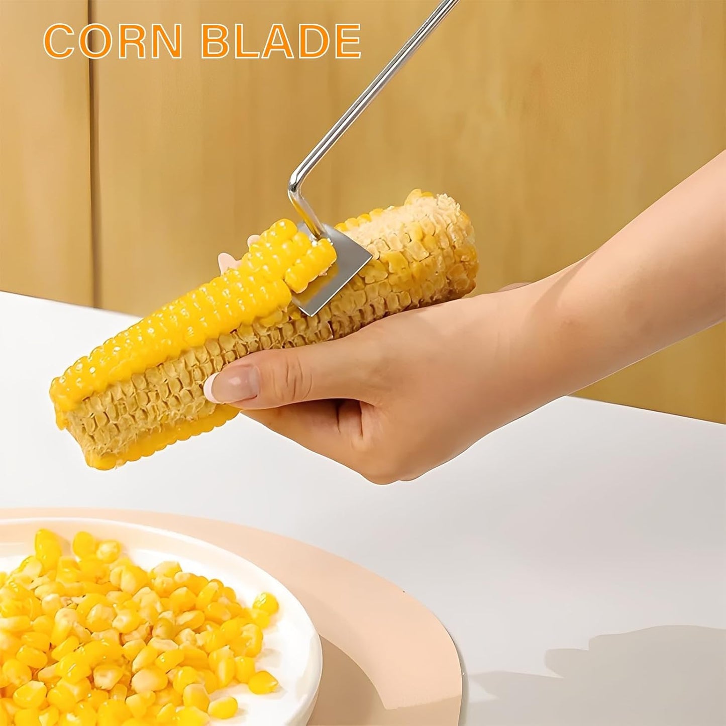 2 Pack Corn Peeler and Stripper Tool Set Ergonomic Stainless Steel Corn on the Cob Stripper Tool Set Gadget Tool for Kitchen Prep, Upgrade Kernel Remover Tool Easy to Use and Clean