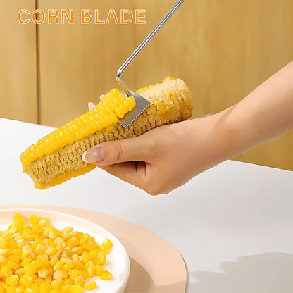 2 Pack Corn Peeler and Stripper Tool Set Ergonomic Stainless Steel Corn on the Cob Stripper Tool Set Gadget Tool for Kitchen Prep, Upgrade Kernel Remover Tool Easy to Use and Clean