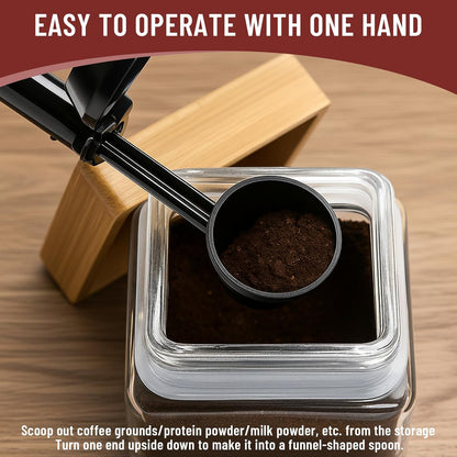 2 Pack Funnel Scoop for Powder, Protein Scoop Funnel,Coffee Powder Scoop with Durable ABS Material, Efficient Powder Transfer Tool for Kitchen and Gym