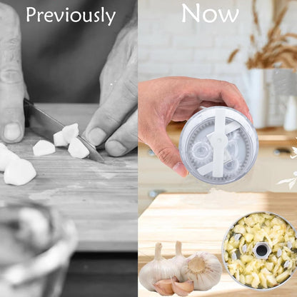 Garlic Chopper,Masher Onion Chopper,Manual Garlic Muddler,Blender to Vegetable,Mini Manual Hand Food Chopper for Kitchen