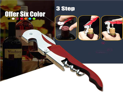 Kit-Home Professional Waiter Corkscrew Wine Openers Set (4 PCS),Upgraded with Heavy Duty Stainless Steel Hinges Wine Key for Restaurant Waiters, Sommelier, Bartenders