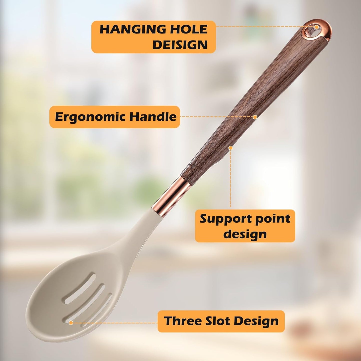 MANJIA Silicone Spatulas Set, Nonstick Silicone Spoon & Turner Spatula Set, Serving Spoon kitchen Spatula for Cooking Fish, Eggs,Flipper, Cooking Utensils Set 2pcs (white-spoons)
