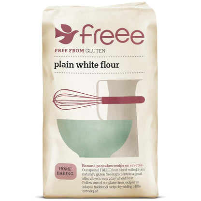 freee Plain White Flour Bag 2.2 lb (1 kg) | Gluten Free All-Purpose Flour Blend for Baking Bread, Cakes, Pastries & Cookies | Vegan, Kosher, Halal Certified | Imported from UK