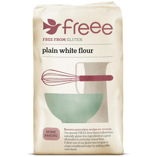 freee Plain White Flour Bag 2.2 lb (1 kg) | Gluten Free All-Purpose Flour Blend for Baking Bread, Cakes, Pastries & Cookies | Vegan, Kosher, Halal Certified | Imported from UK