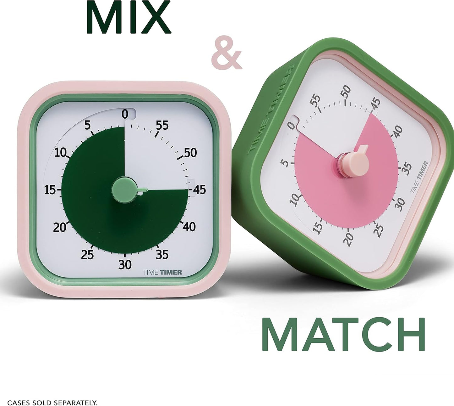 TIME TIMER Home MOD – 60-Minute Visual Timer, Home Edition, Silent Operation, for Homeschool Supplies, Study, Office & Meetings (Fern Green)