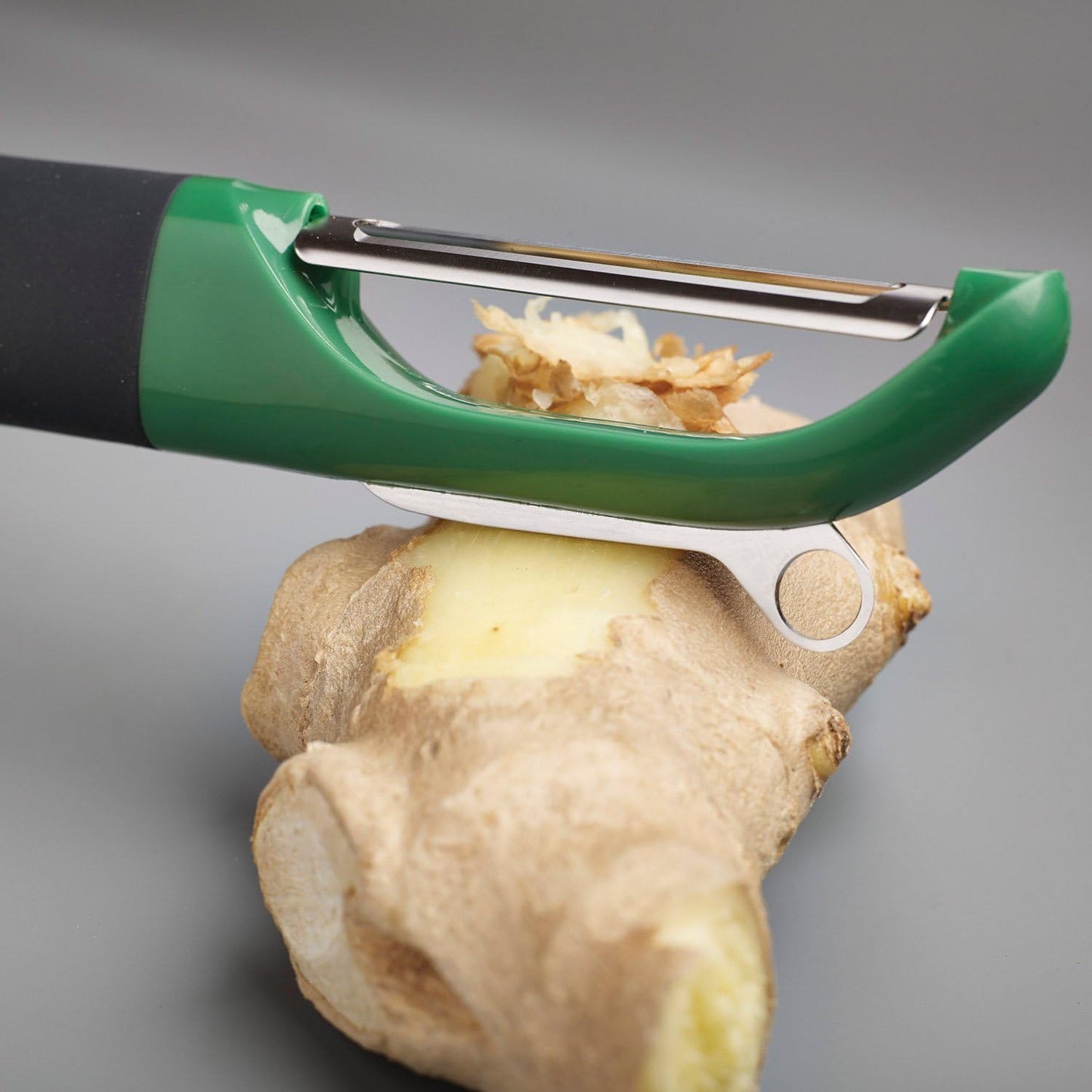 Joseph Joseph Multi-Peel Y-shaped Peeler Easy Grip Handles Stainless Steel Blade for Kitchen Vegetable Fruit, Light Green